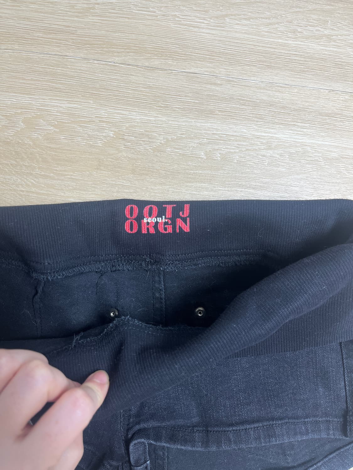 Ootj 밴딩 흑청 반바지 상품이미지3