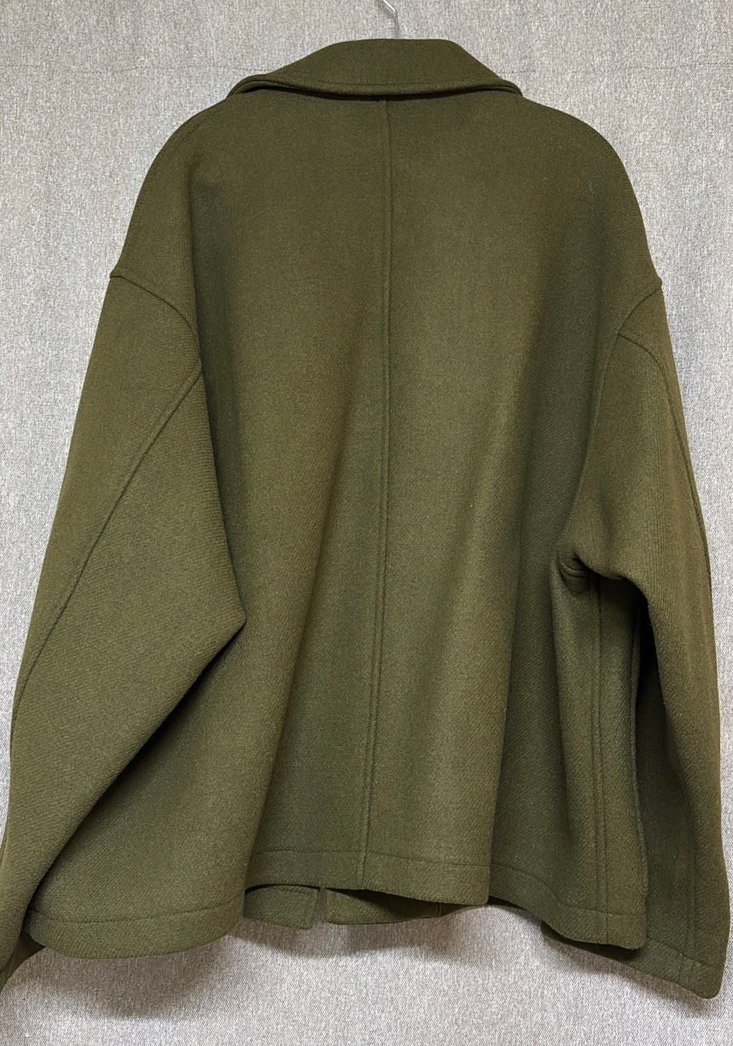 커버낫 울 숏 코트 카키 S 상품이미지2