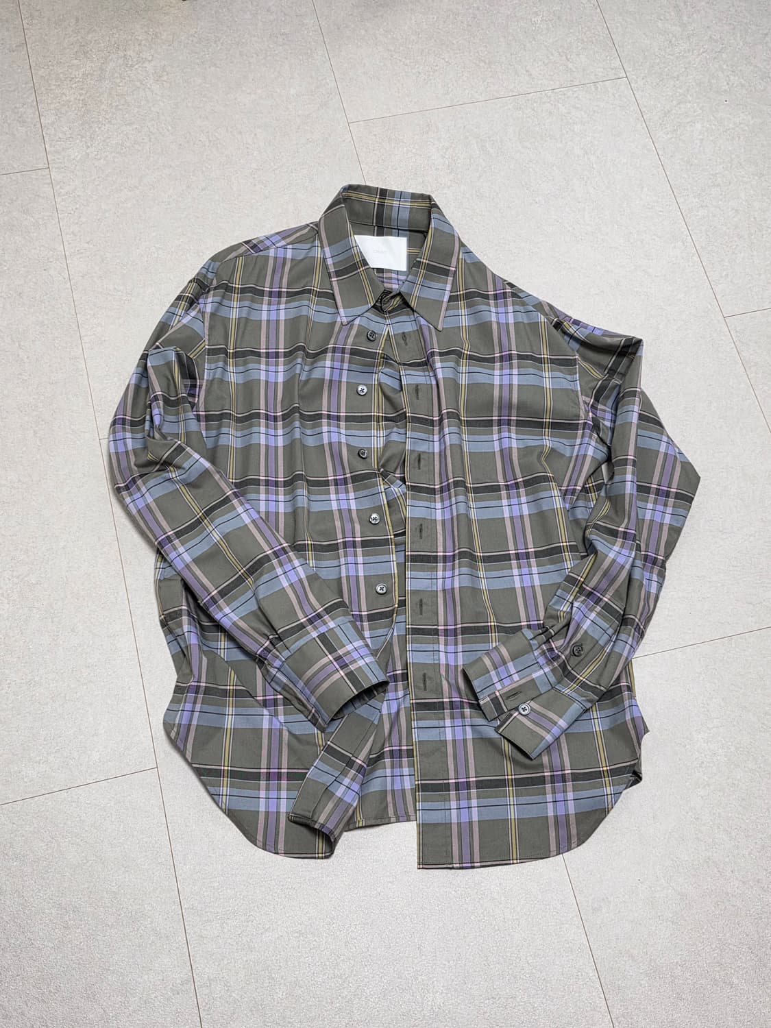 체크 오버핏 셔츠 (L, 100-105) 상품이미지1