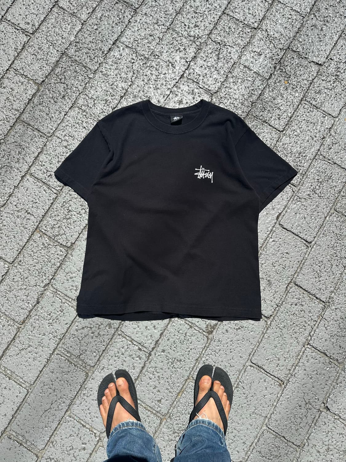Stussy basic logo back print T-shirt 상품이미지6