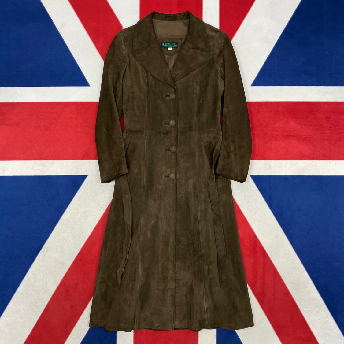 리얼스웨이드 로브 롱코트 실측 여성 44  상품이미지1