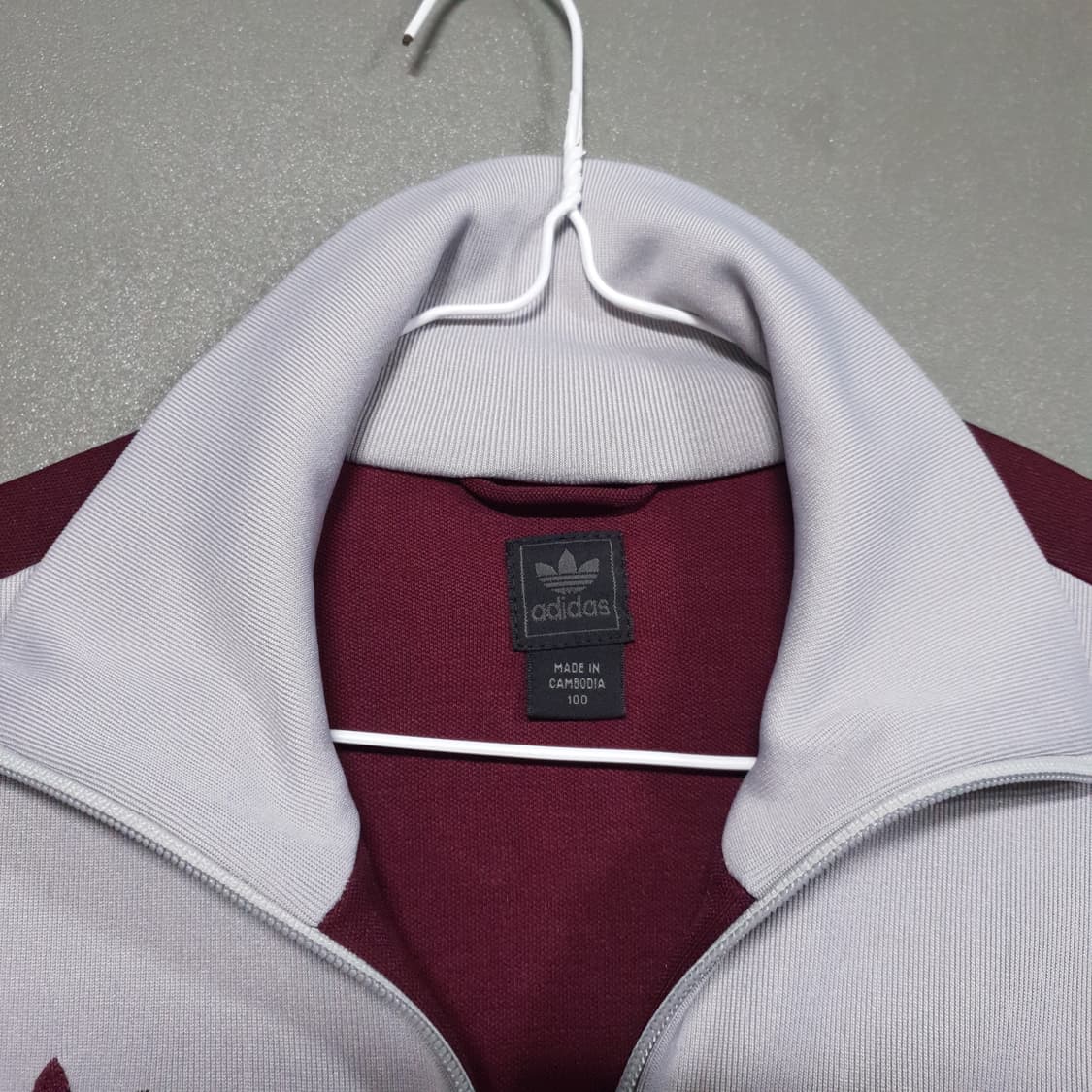 L) 아디다스 희귀 유로파 버건디 그레이 아카이브 트랙탑 져지 자켓 상품이미지7
