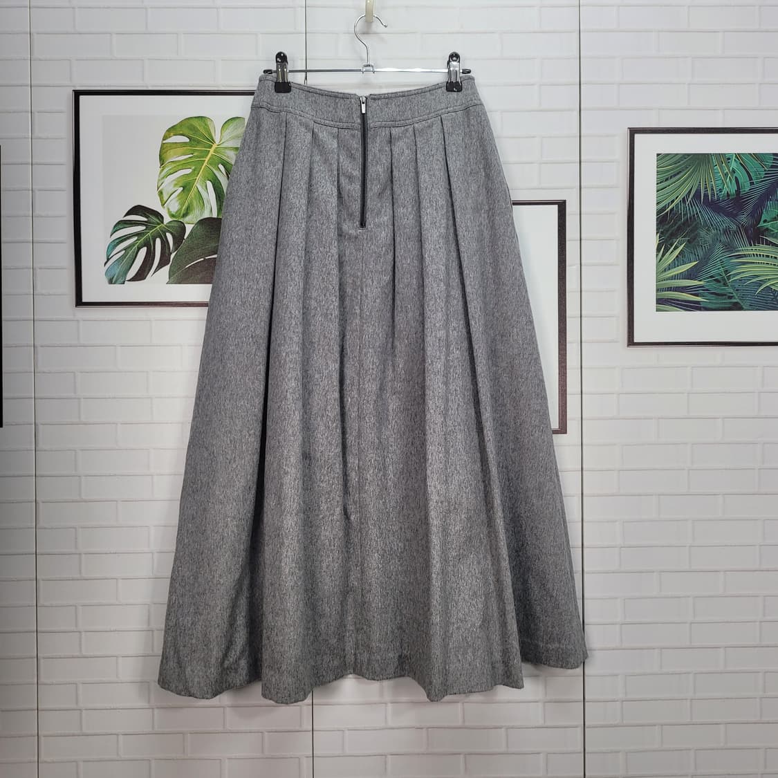 레니본 울 모직 A라인 플리츠 롱 스커트 55사이즈 새상품급 상품이미지5