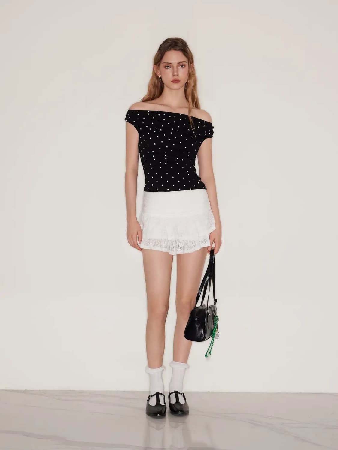 샵사이다 floral lace layered mini skirt 상품이미지2