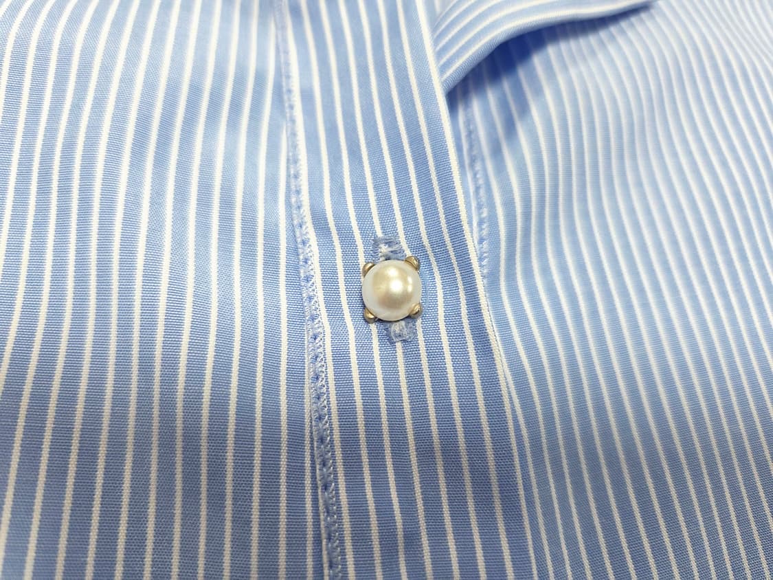 잇미샤(it michaa) 스트라이프 진주버튼 셔츠 55-66 새상품 상품이미지8