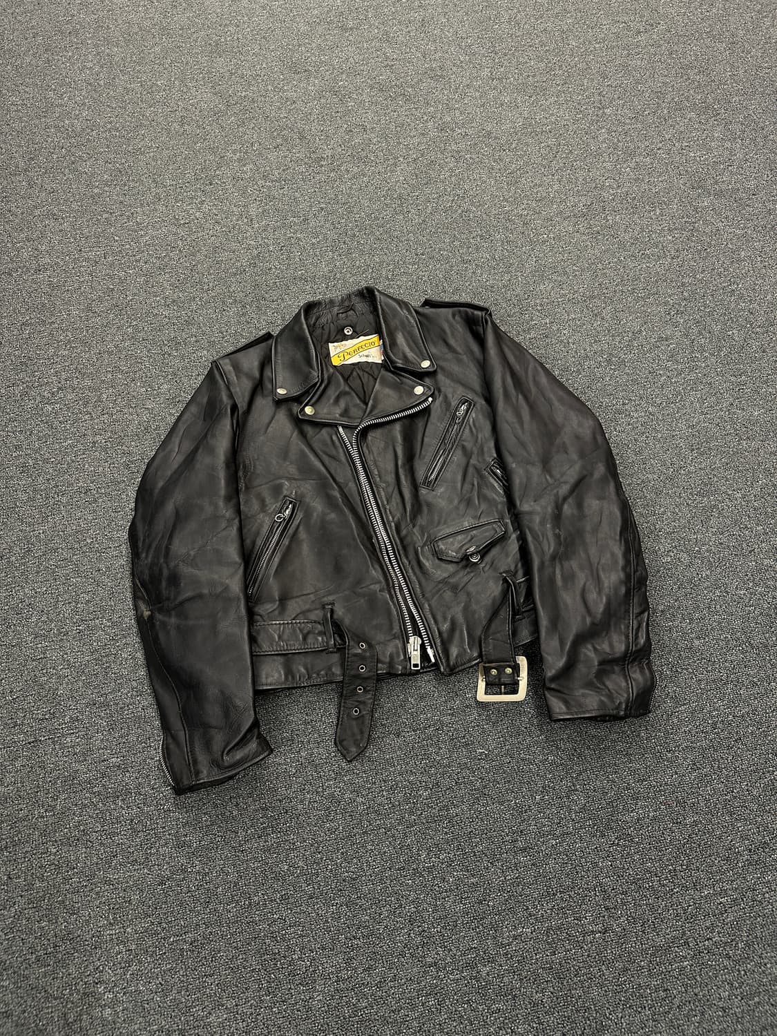 90s 쇼트 618 퍼펙토 가죽 라이더자켓 40 상품이미지1