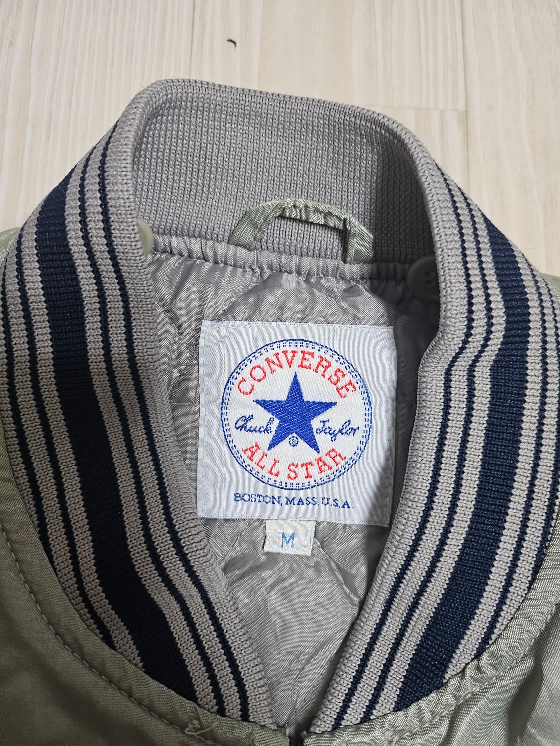 90s 컨버스 올스타 실버그레이 봄버 자켓 상품이미지3