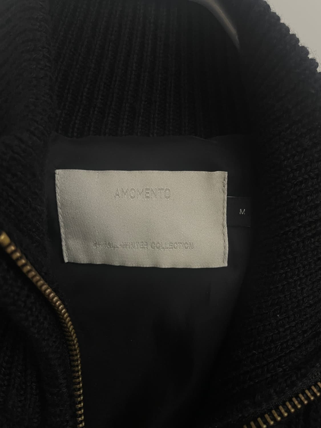 아모멘토 AMOMENTO 풀 니들 블루종 블랙 M 상품이미지3