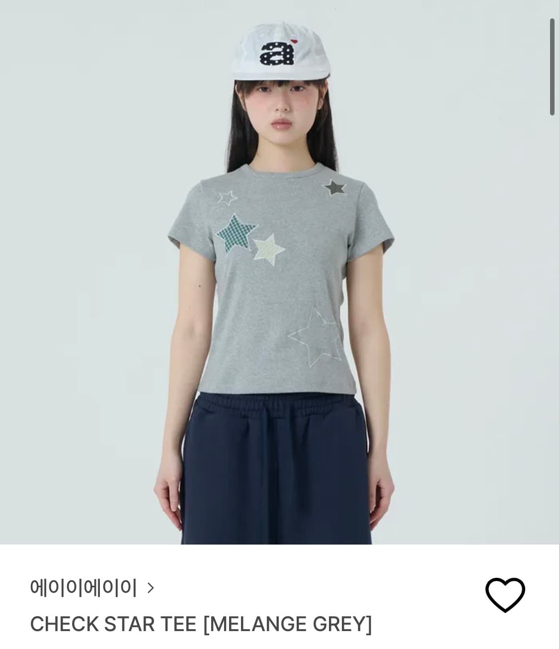 aeae , CHECK STAR TEE 팝니다 상품이미지1