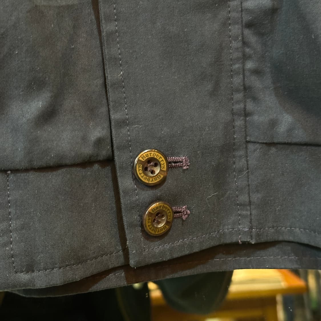 90‘s 버버리 Burberrys 월계수 자수 스윙톱 블루종 자켓 상품이미지5