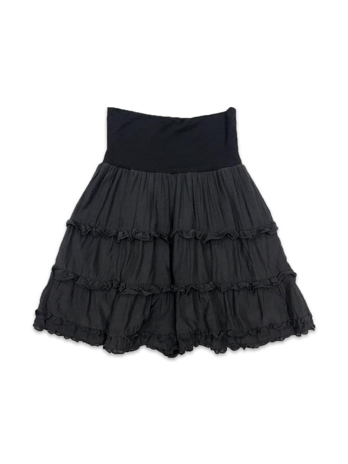 빈티지 블랙 프릴 하프 팬츠 상품이미지1