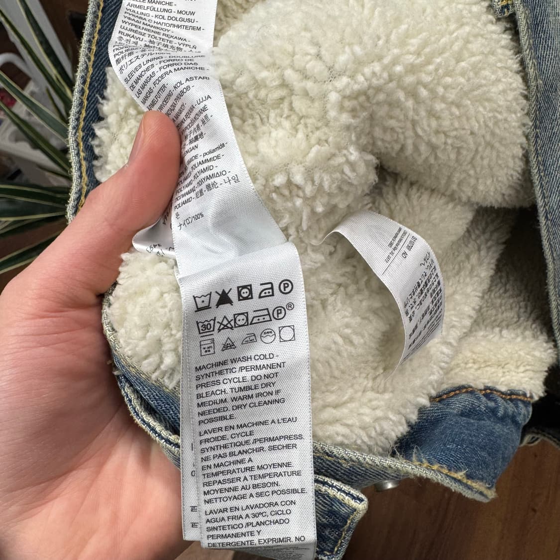 리바이스 타입 3 쉐르파 연청 워싱 데님 트러커 자켓 L 상품이미지6