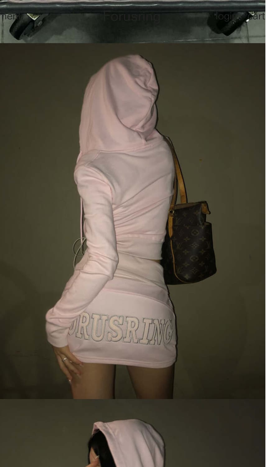 (구해요) 포어링 베베 카고 트레이닝 셋업 핑크 상품이미지1