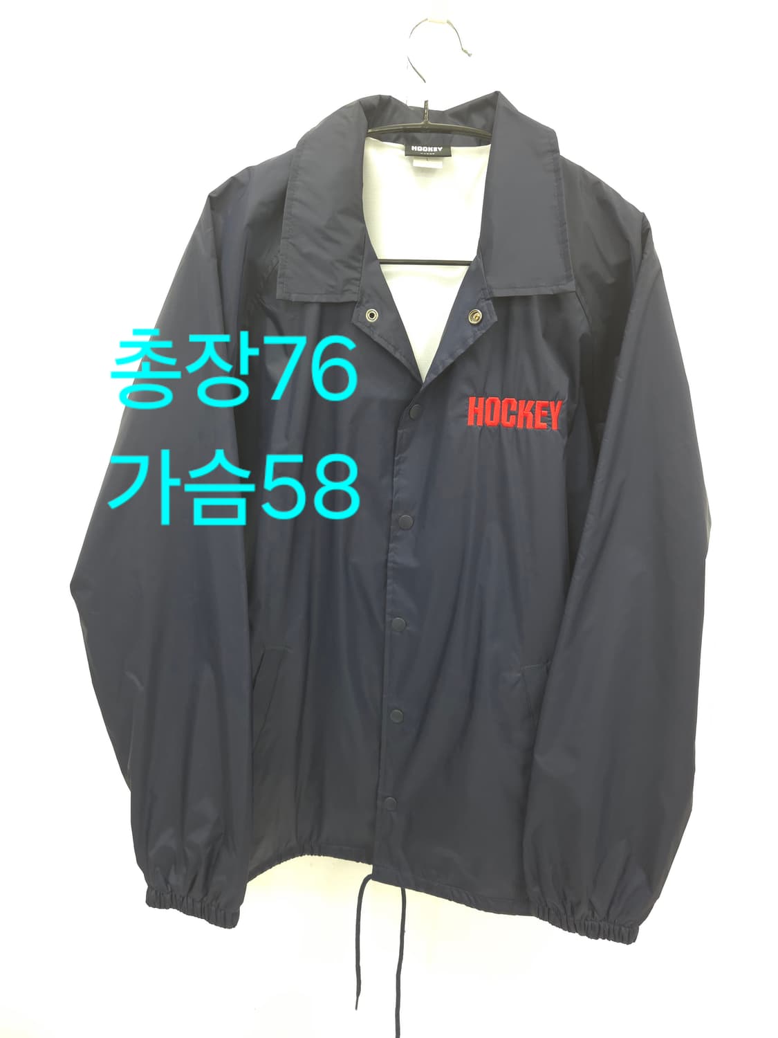 L 하키 X 인디펜던트 네이비 코치자켓 상품이미지3