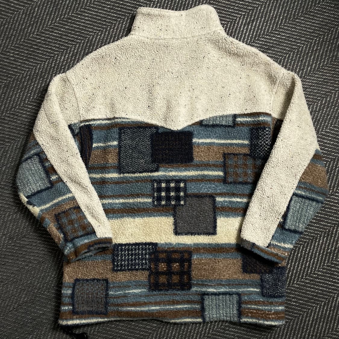 엘레쎄 올드스쿨 빈티지 체크 패턴 집업 플리스 자켓 y 4954 상품이미지7