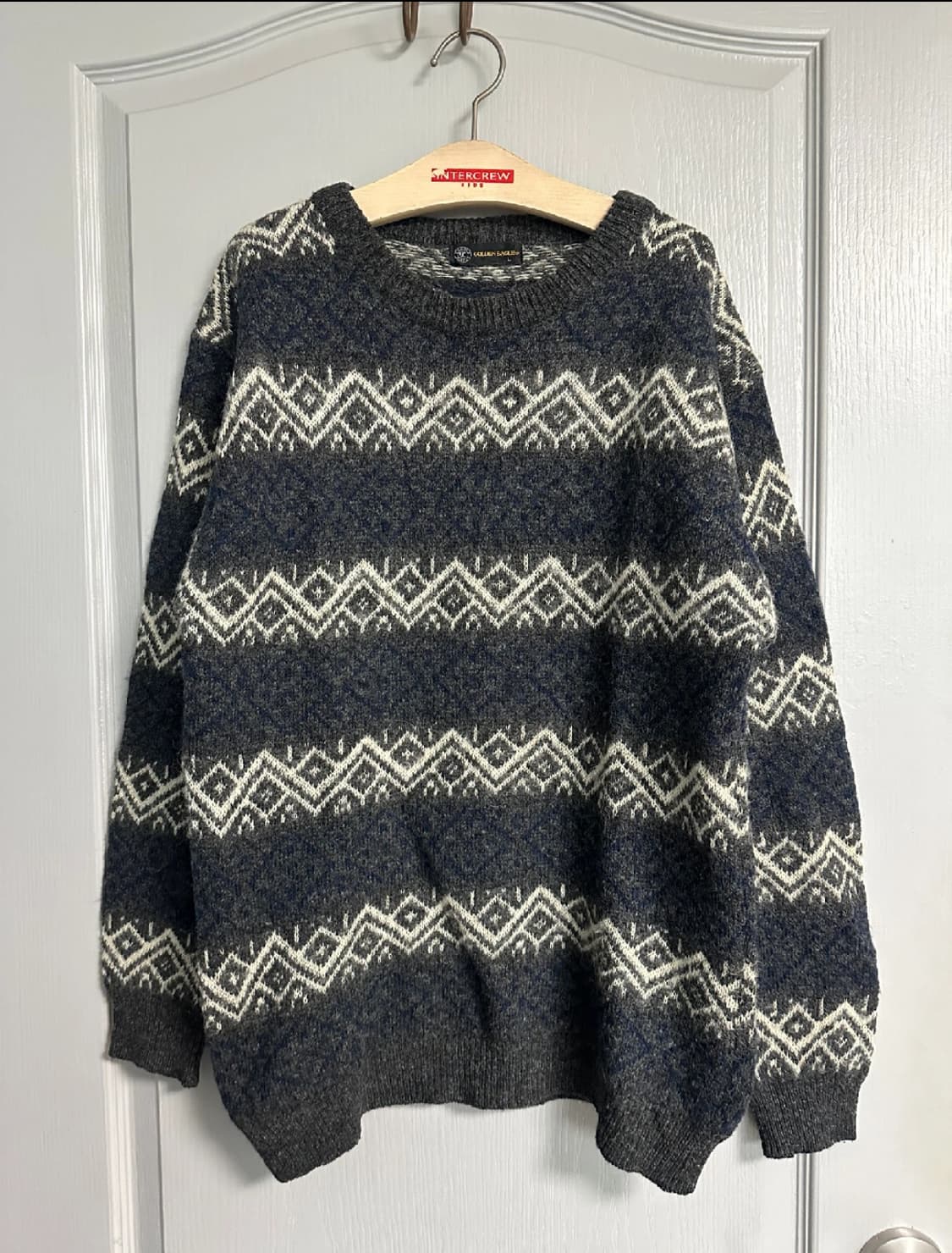 ⭐️울 90%⭐️골든이글 노르딕 패턴 니트 상품이미지1