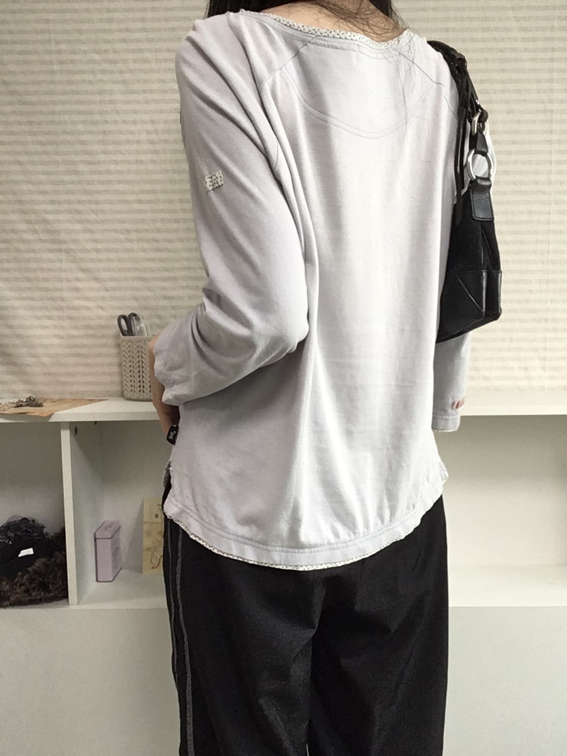 jpn vintage 스카이 블루 단추 긴팔 티셔츠 y2k 스트릿 일본빈 상품이미지3