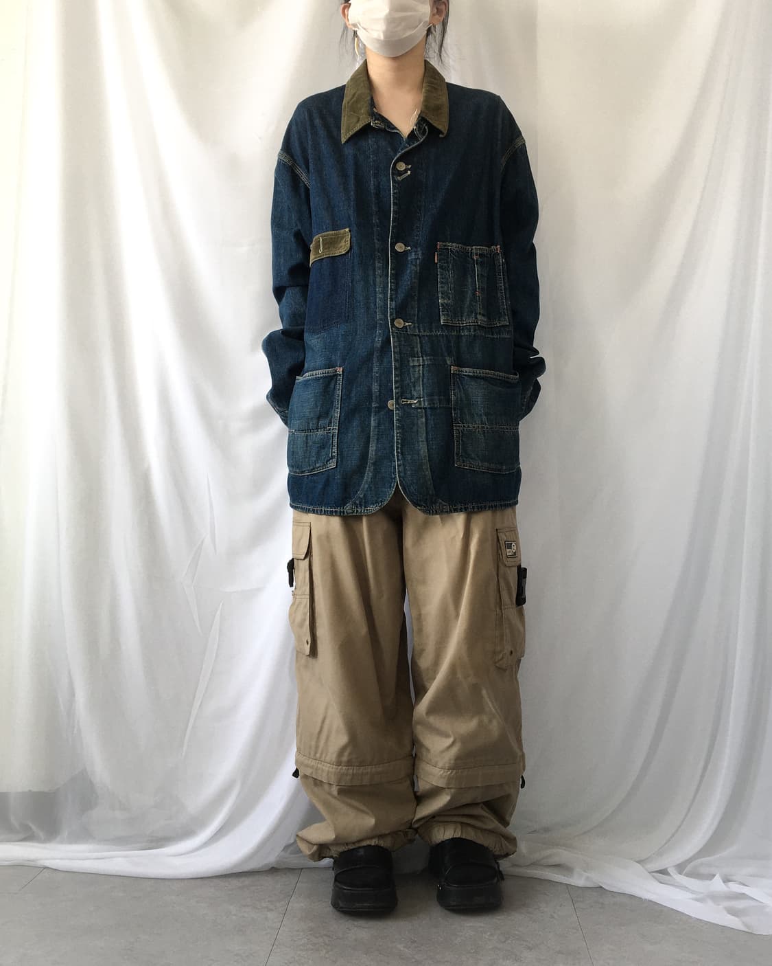 Collar point denim work jacket 상품이미지1
