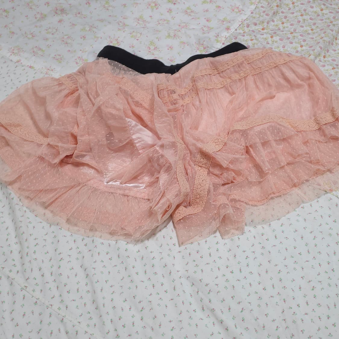 빈티지 핑크 레이스 큐롯 캉캉 스커트 히메갸루 리즈리사 트랄라라깔 상품이미지3