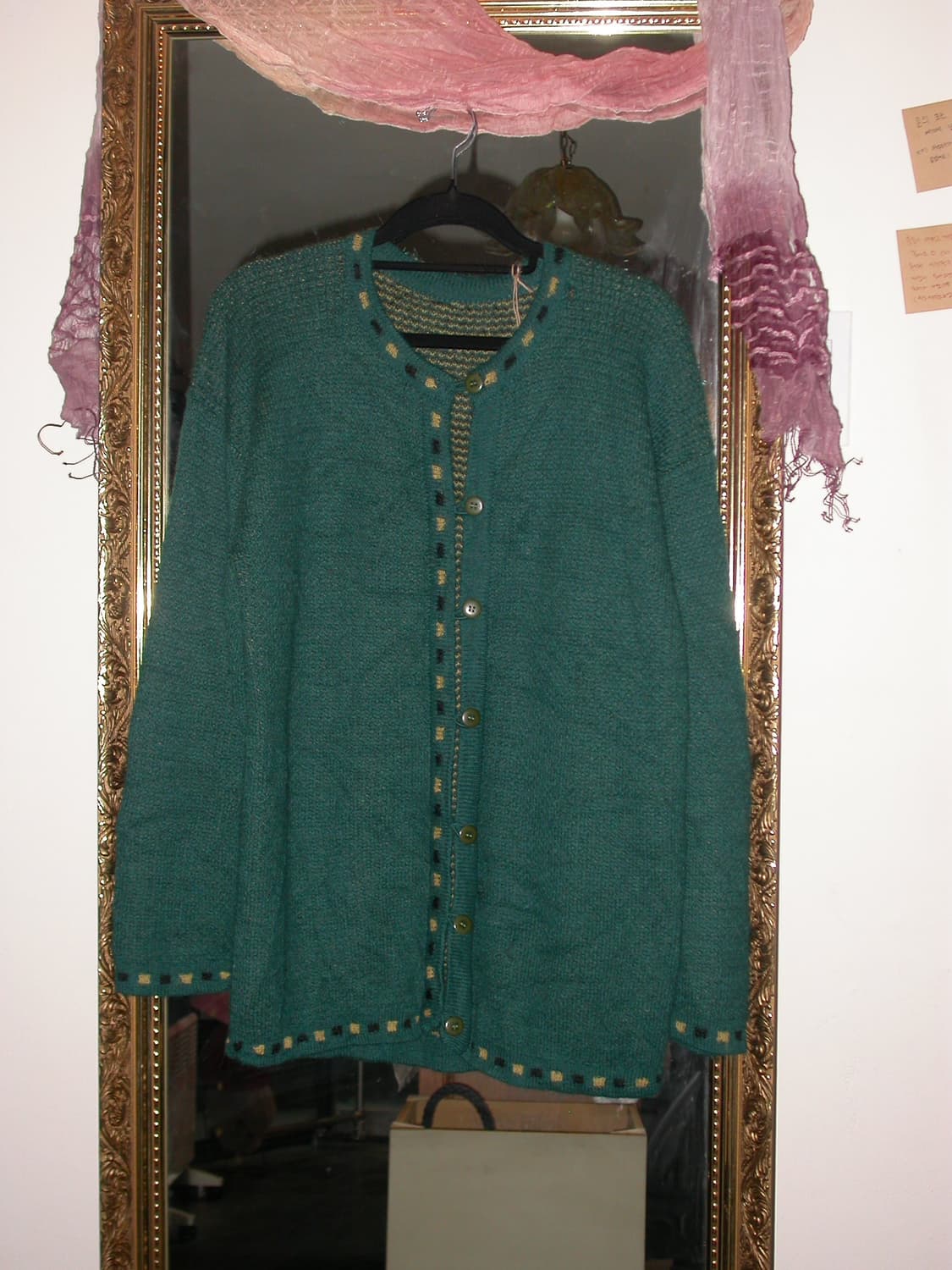 Vintage green knit cardigan 상품이미지1