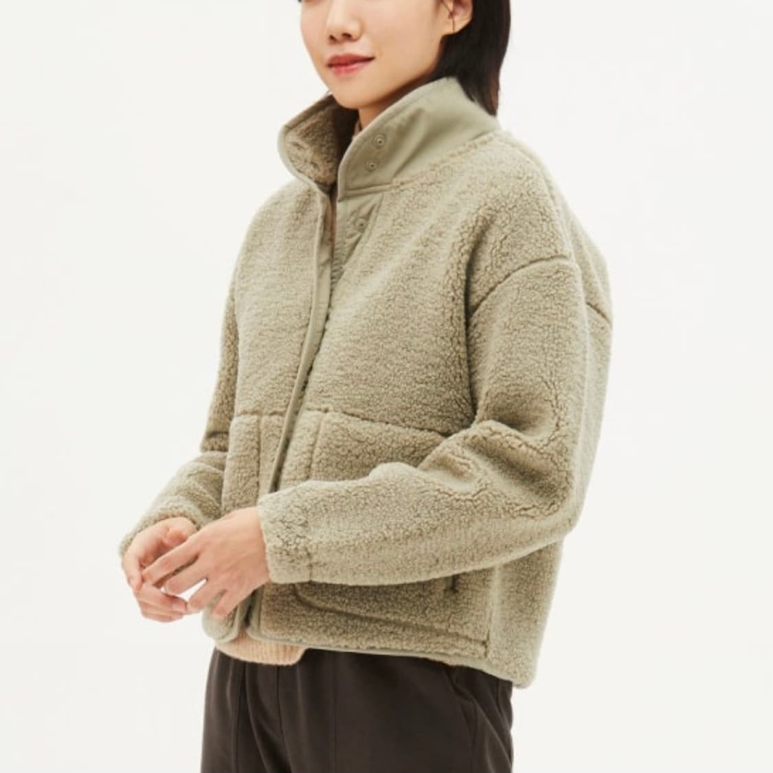 탑텐 에코 쉘파 하이넥 가디건 상품이미지3