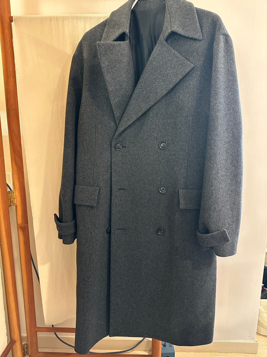 준지 20fw 그레이 더블코트 상품이미지1