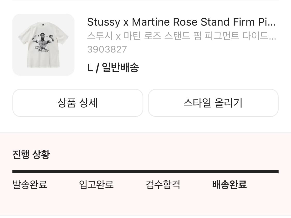 스투시 x 마틴 로즈 스탠드 펌 피그먼트 다이드 티셔츠 내츄럴 상품이미지1