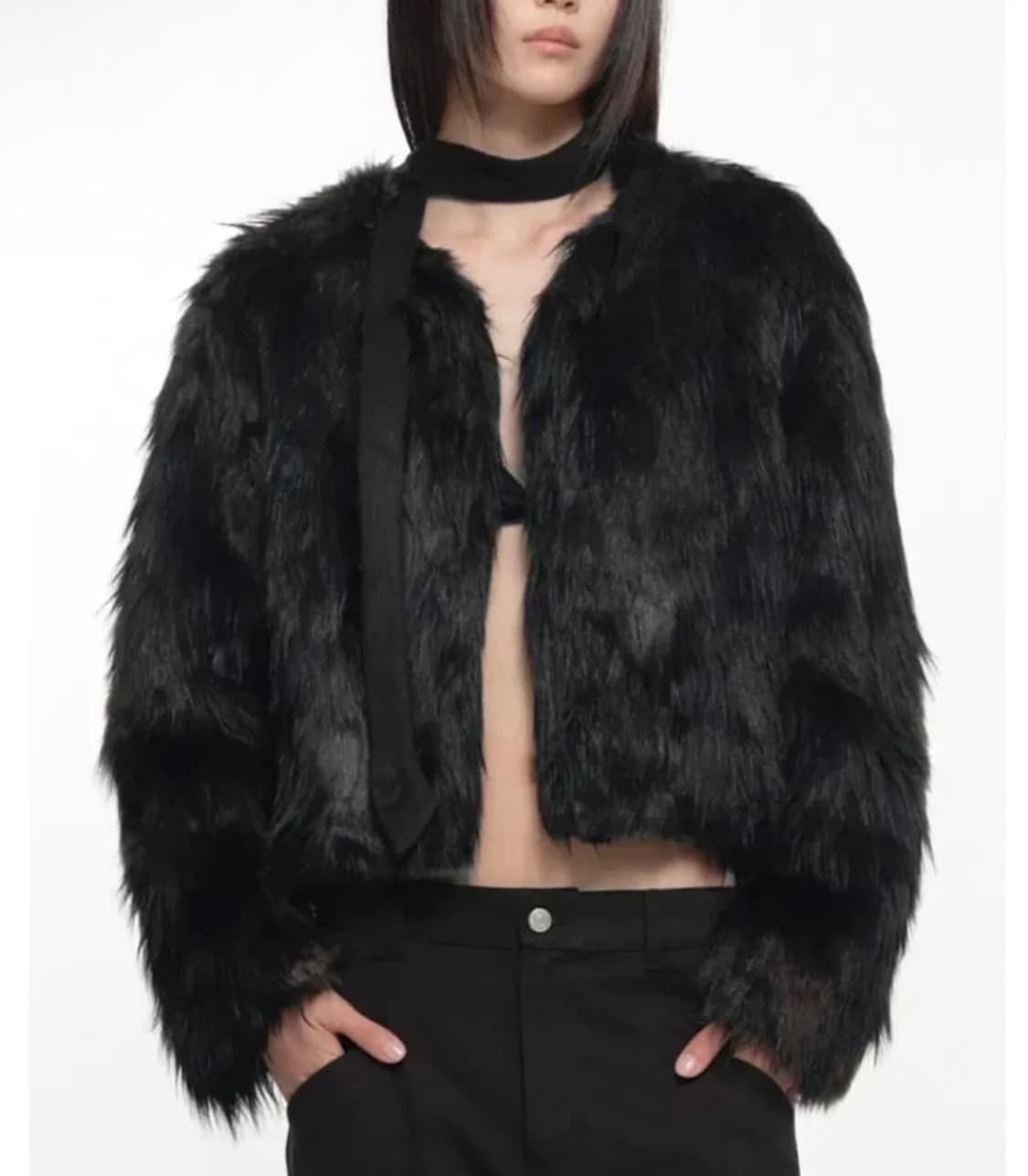 나체 퍼자켓 카키블랙 상품이미지1