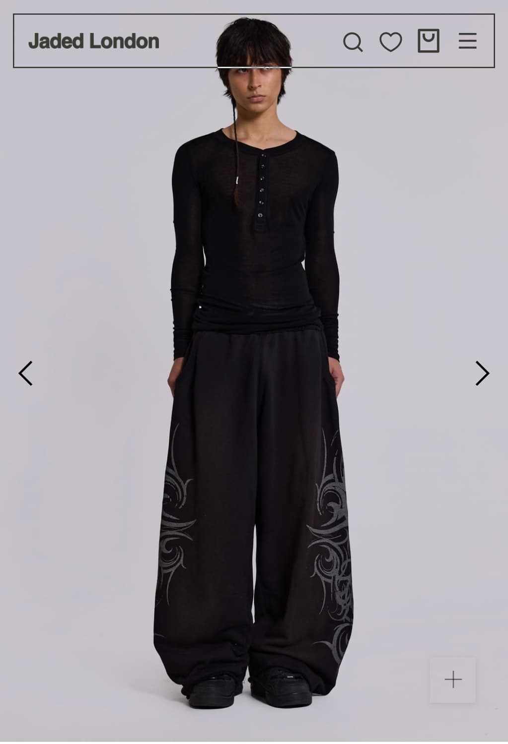 Jaded London Black Baggy Blade Jog 상품이미지2