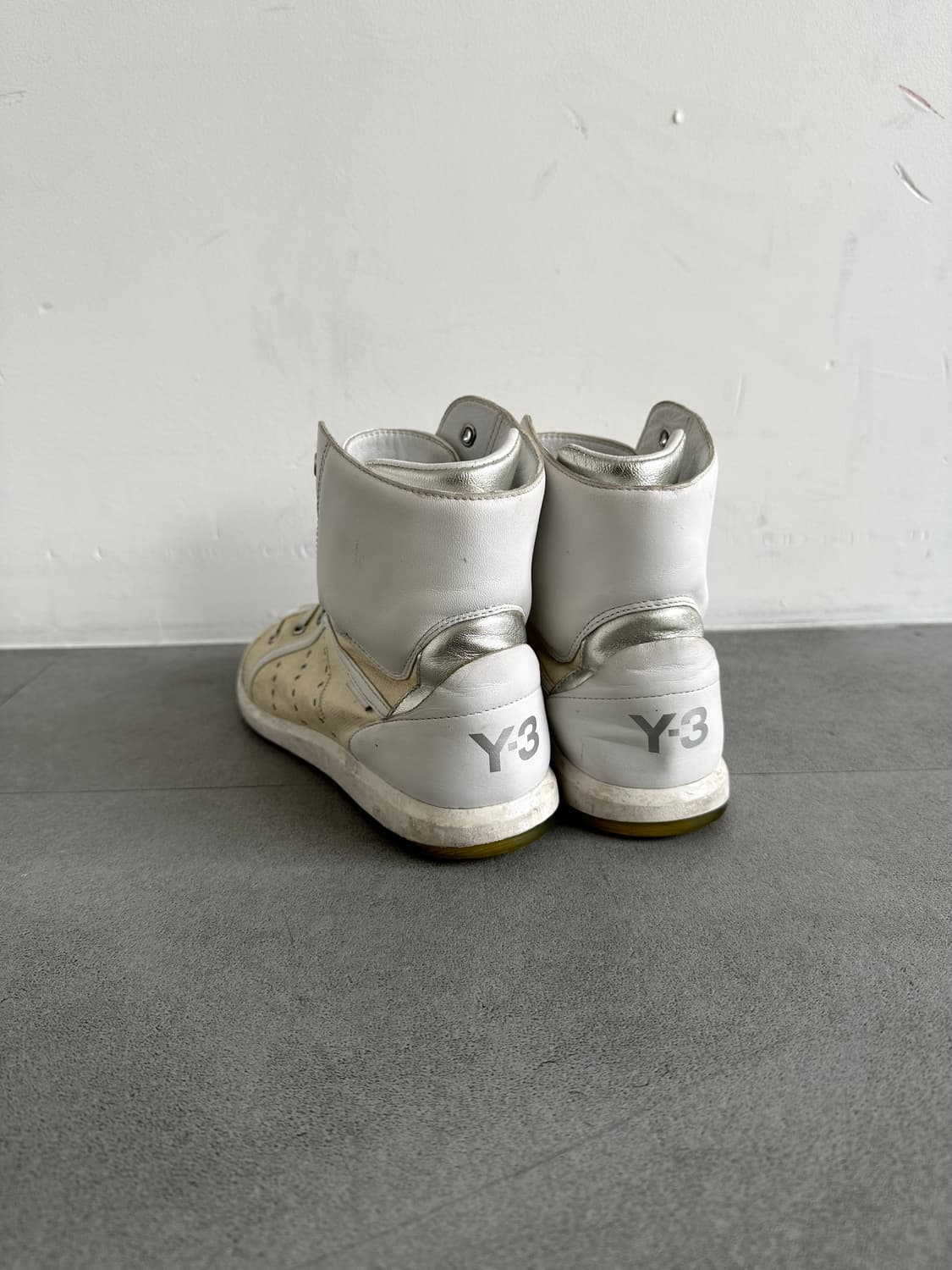 Y-3 요지 야마모토 크림 복싱 하이탑 스니커즈 상품이미지6