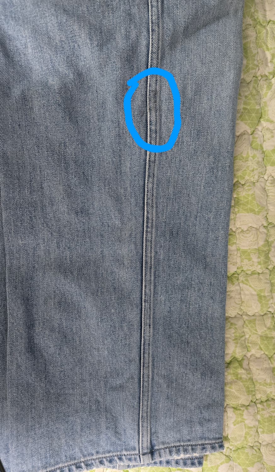 러프사이드 드레이프 데님 블리치 3사이즈 판매합니다. 상품이미지4