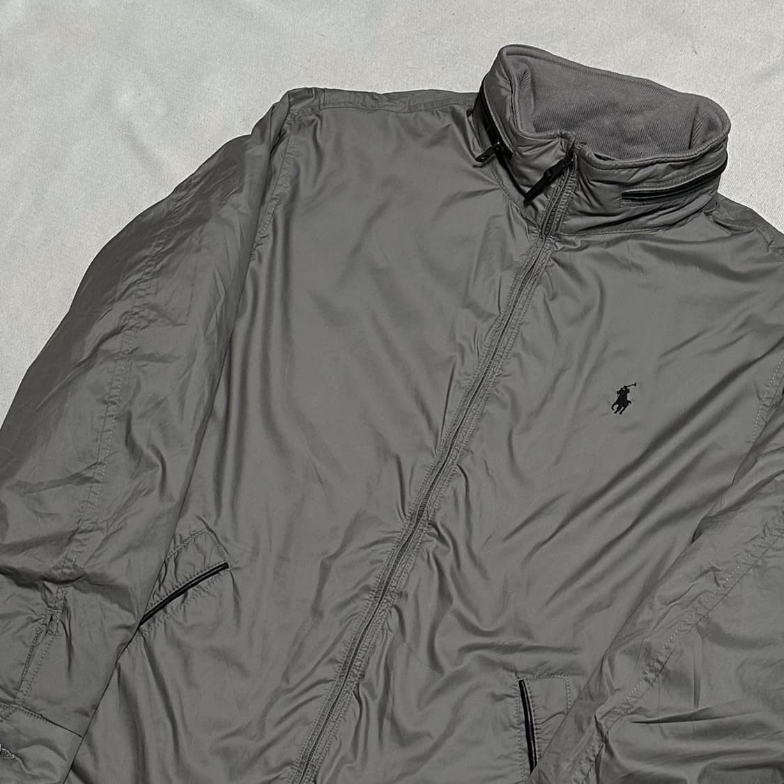 M 폴로랄프로렌 내장후드 메탈릭 그레이 폴리쉘 페리 자켓 상품이미지1