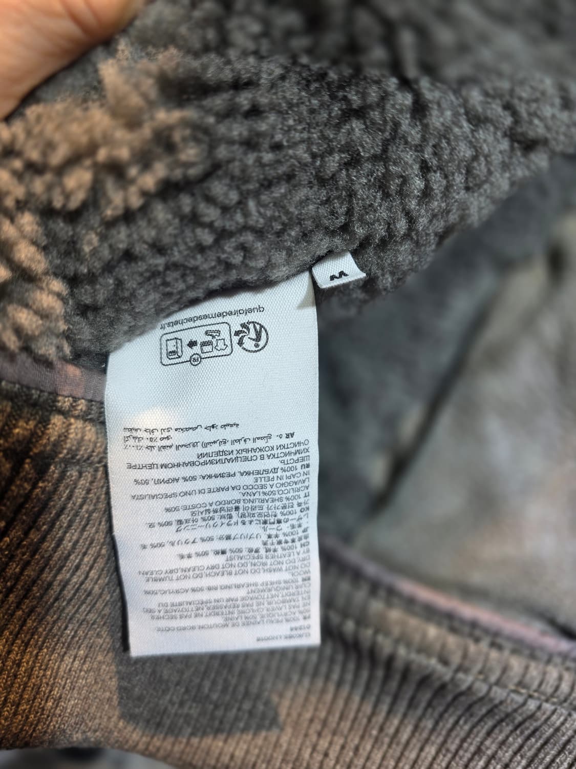 아미 램 시어링 봄버 자켓 M택포 상품이미지7