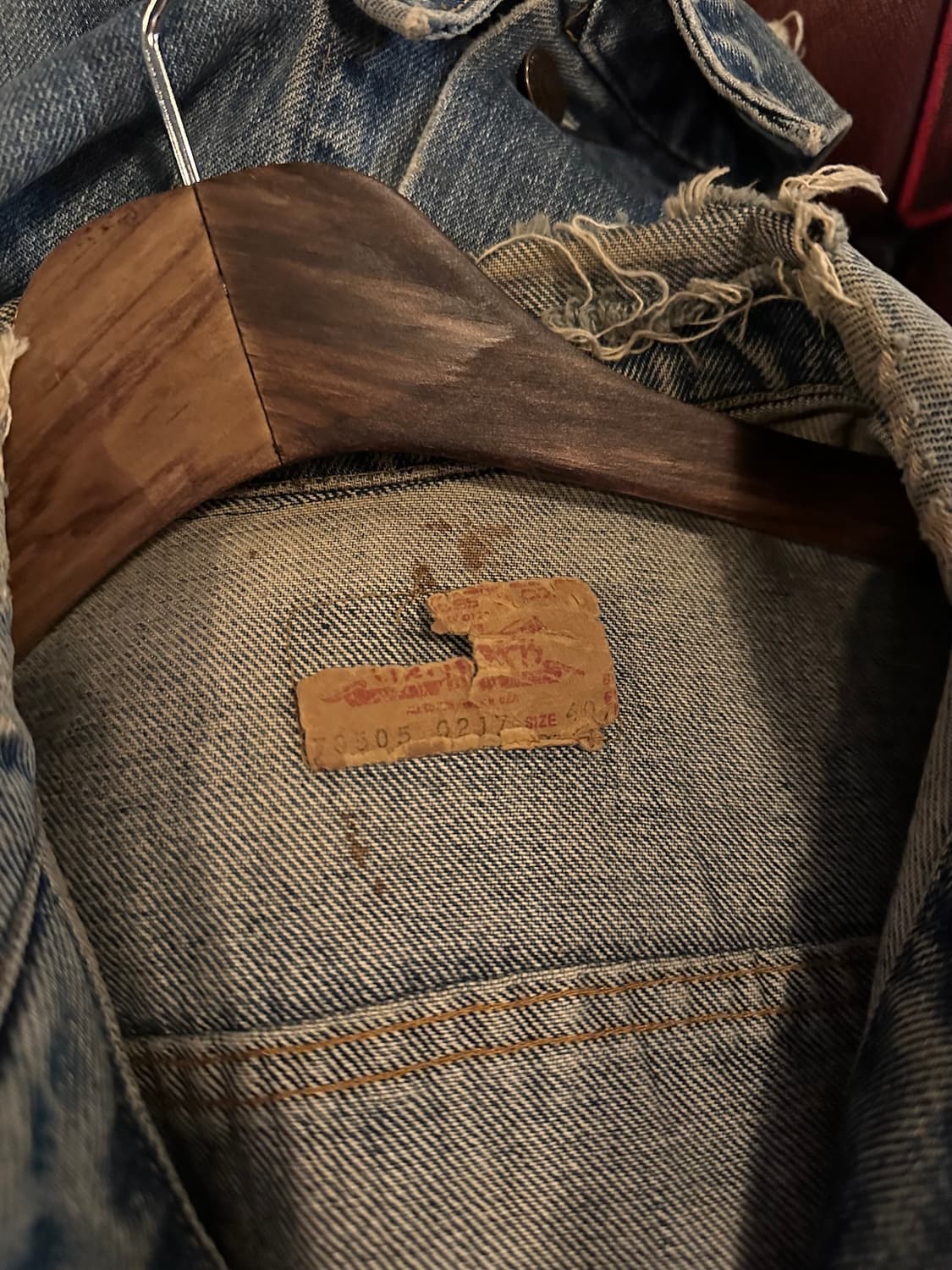 80s USA 빈티지 리바이스 70505 3rd 데님 트러커 자켓 상품이미지9