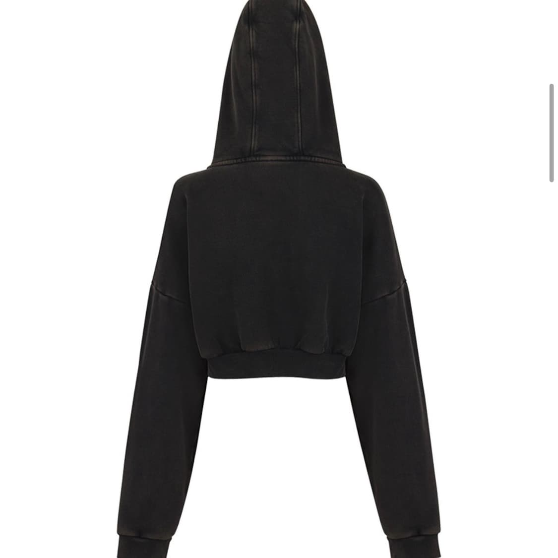 엔타이어스튜디오 우먼 크롭 풀 집 워시드 블랙 - 24FW 상품이미지2