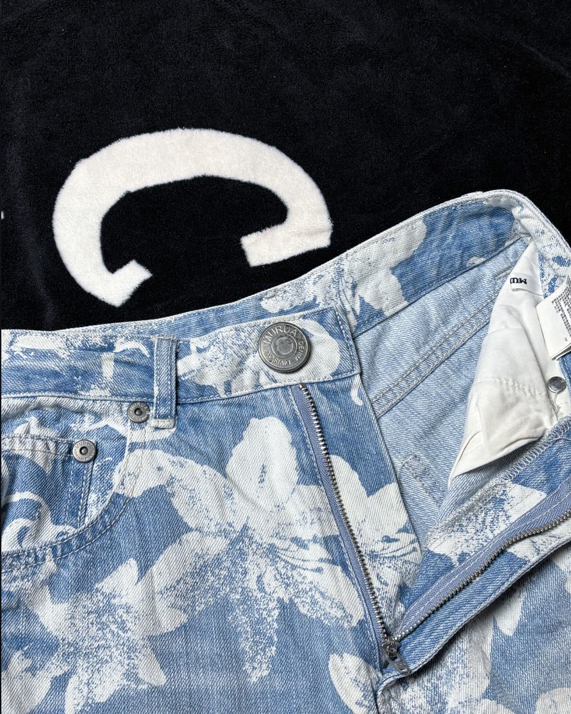 일본빈티지 MURUA 플라워 데님쇼츠 상품이미지4