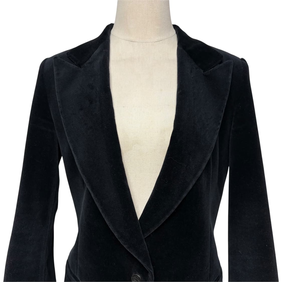3791 한섬 타임 블랙 벨벳 블레이져 자켓 상품이미지2