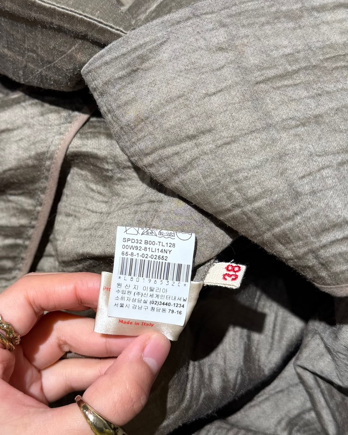 마르니 브라운 린넨 혼방 하프 슬리브 코트 상품이미지9