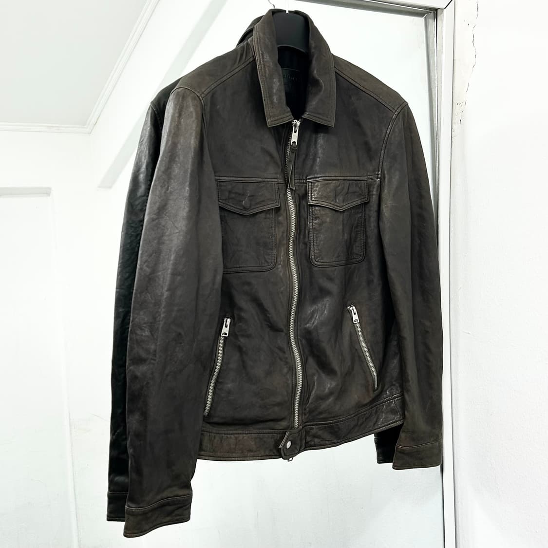 올세인츠 양가죽 투웨이 바이커 자켓 상품이미지4