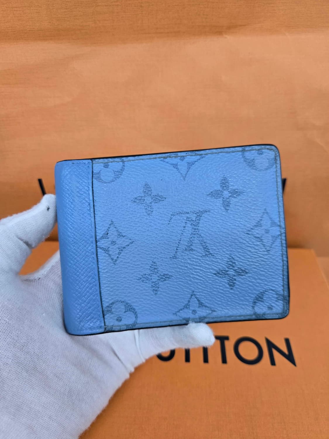 [보증서 정품] 루이비통 이클립스 스카이블루 반지갑 상품이미지3