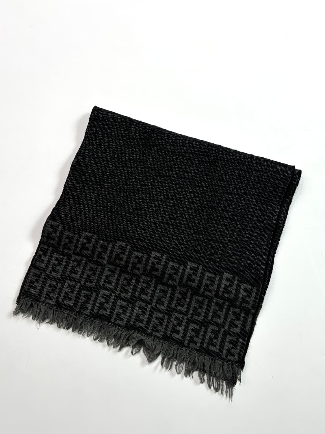 Fendi 펜디 FF로고 블랙 울 머플러 상품이미지2