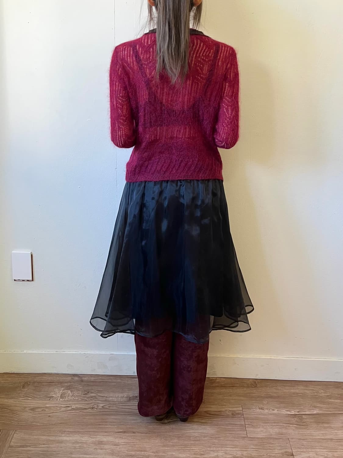 BLANCE 로즈 시스루 가디건 상품이미지9