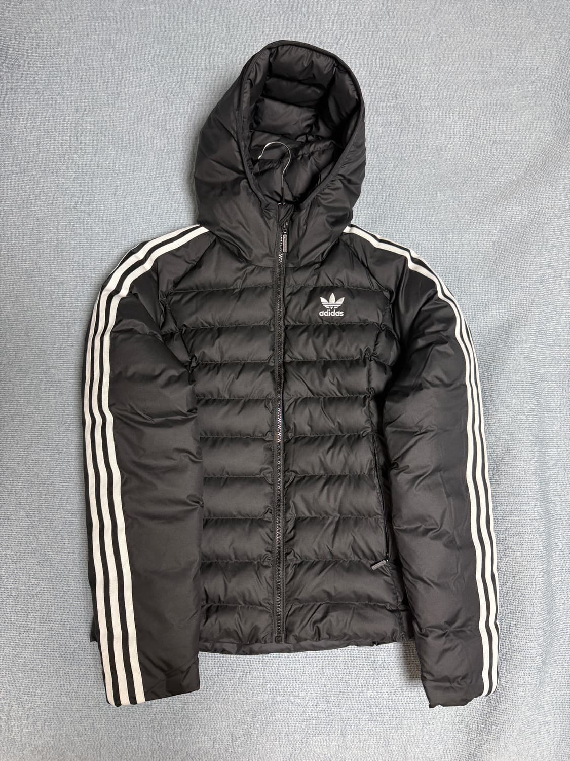 아디다스 삼선 후드 슬림핏 패딩 블랙(s) 상품이미지2