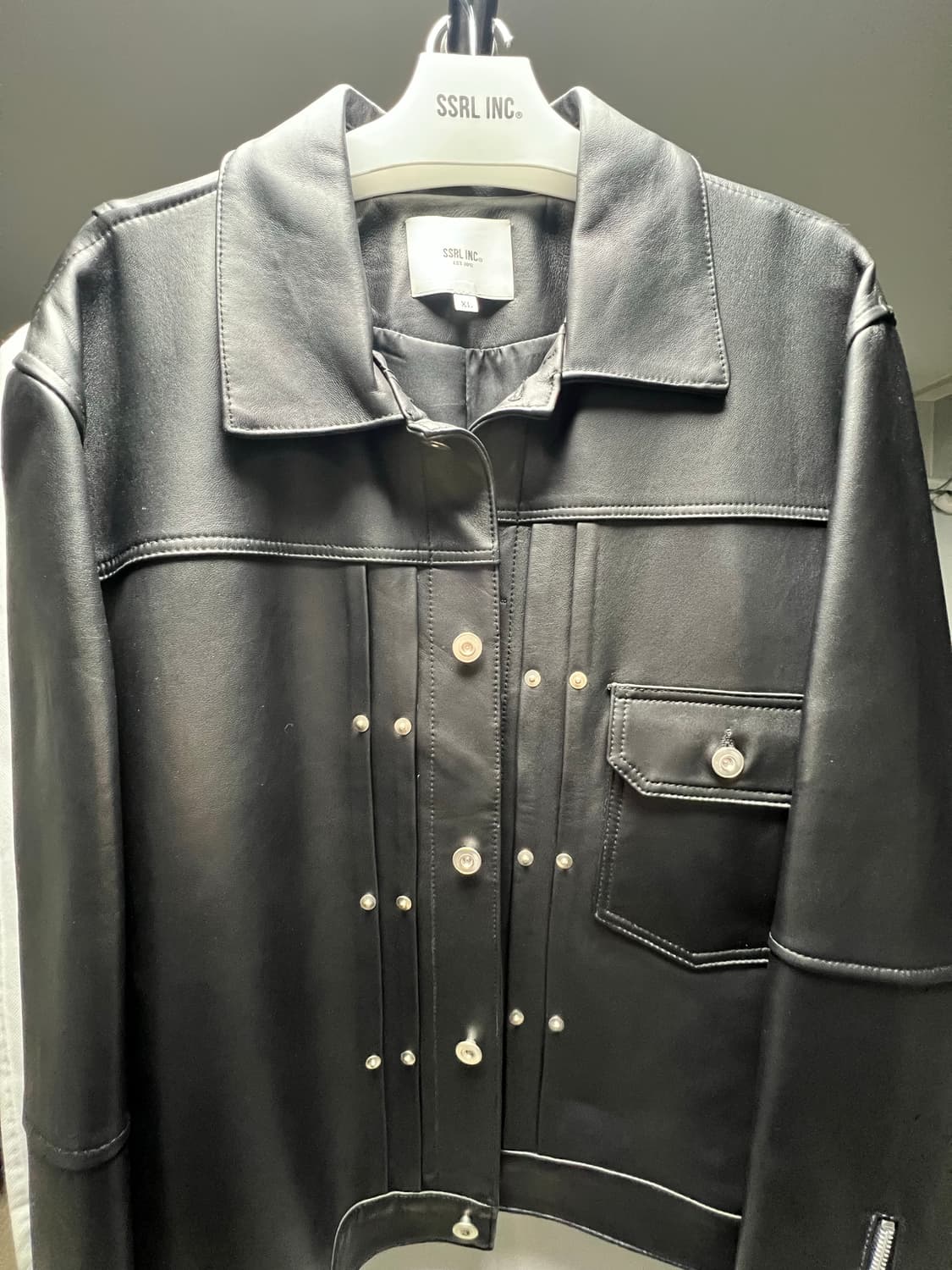 정품 에스에스알엘 레더자켓 블랙 XL 상품이미지1