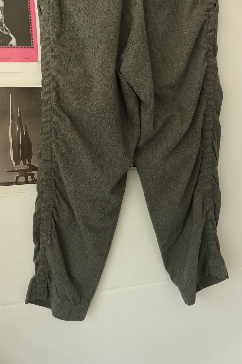 컬러 비콘 그레이 개더 울 트라우저  상품이미지8