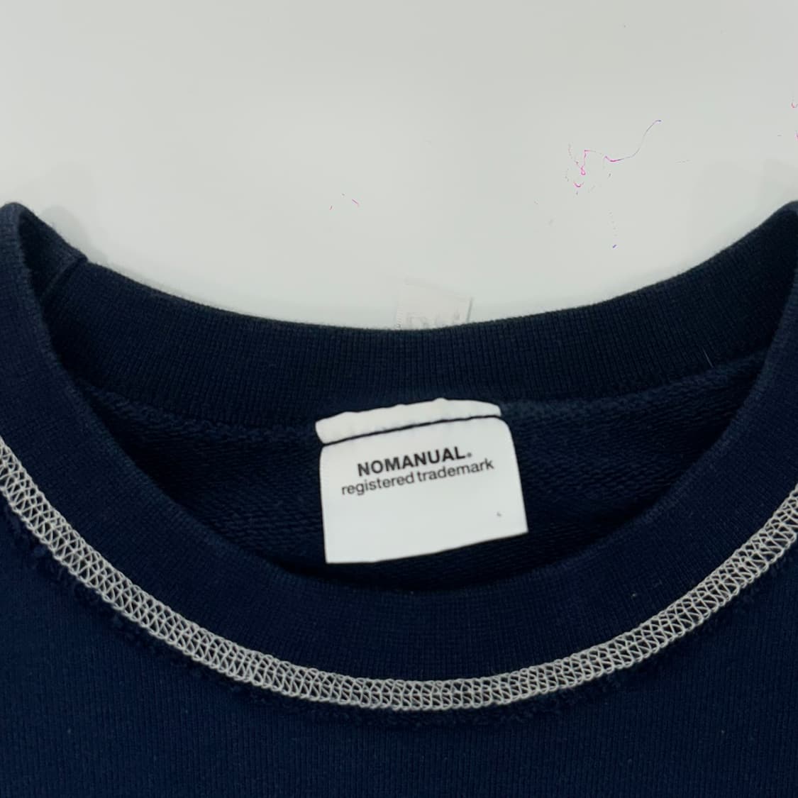 NOMAUAL 노메뉴얼 A.GPH 네이비 맨투맨 상품이미지5
