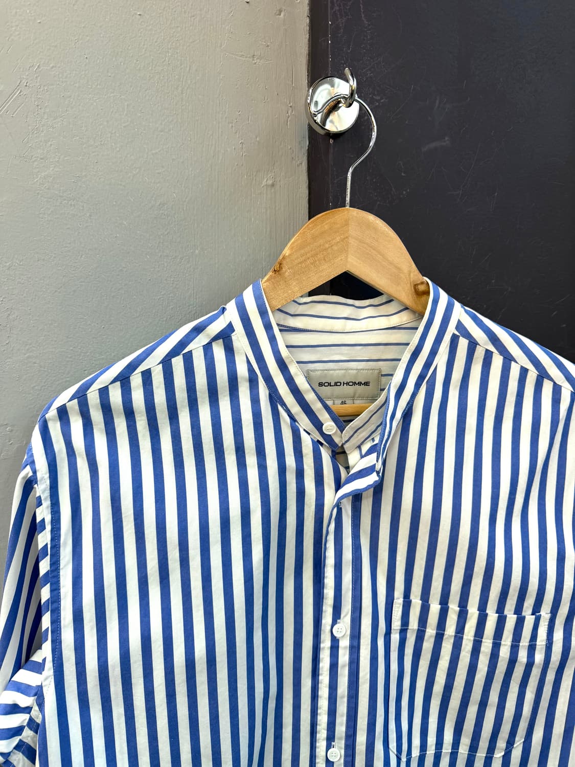 95~100/ 솔리드옴므 레이어링 스트라이프 셔츠 상품이미지3