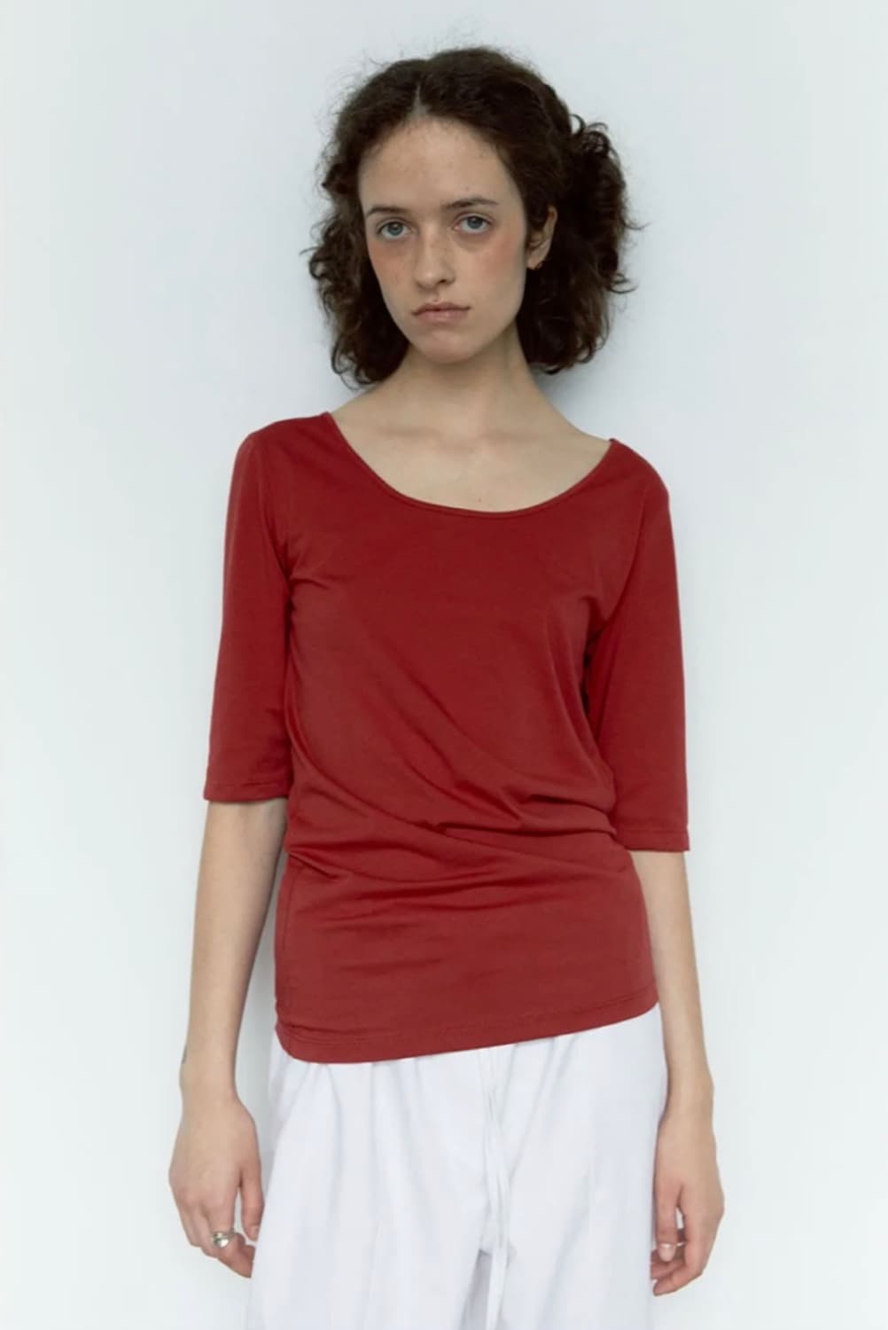 Repos 리포스 스쿱넥 티셔츠 (레드) 상품이미지1