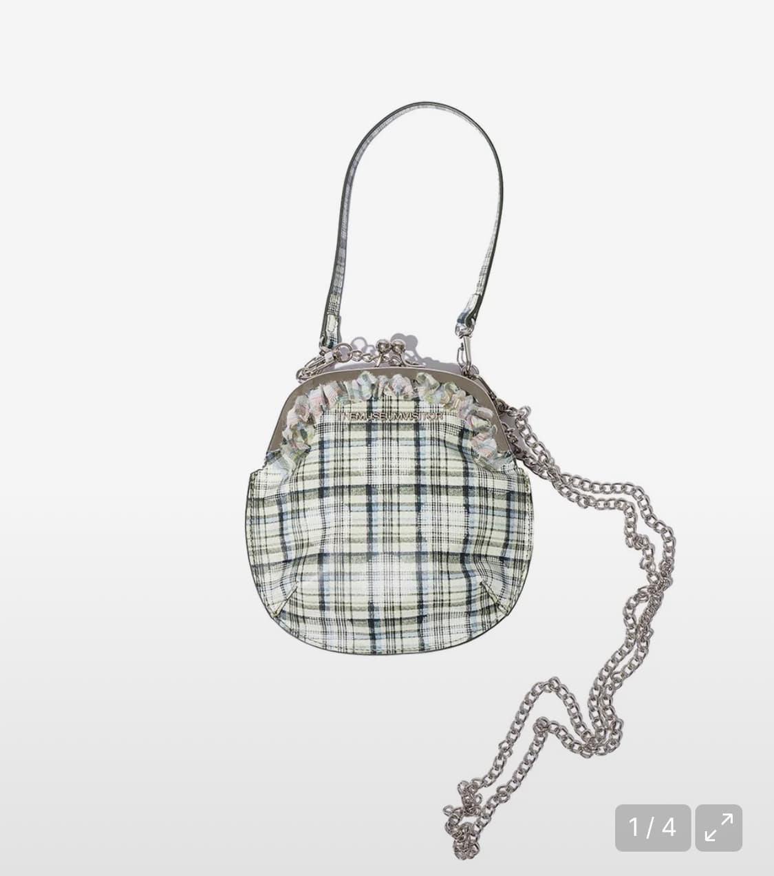 더뮤지엄비지터 체크프린트 미니백 상품이미지1