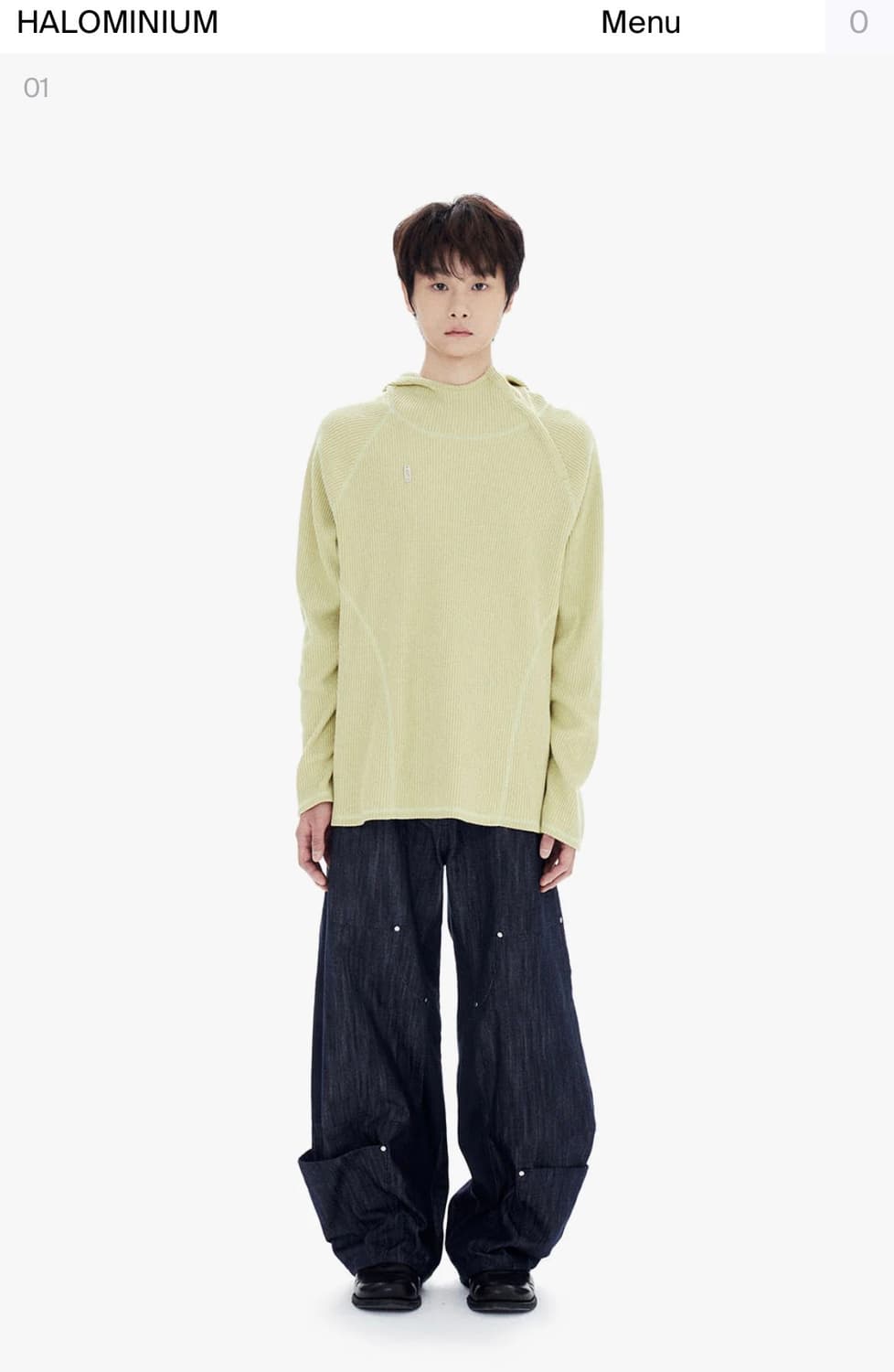 할로미늄 와플 후디 라임 옐로우 상품이미지1